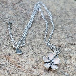 Pandora Necklace and Blossom Pendant